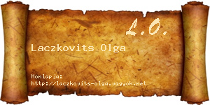 Laczkovits Olga névjegykártya